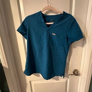 FIGS Teal Scrub Top